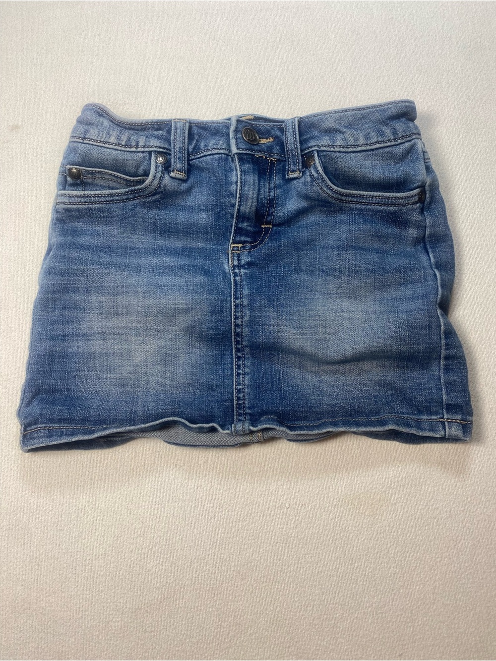 Wrangler size 7 Casual Blue Denim Mini Skirt -Girls